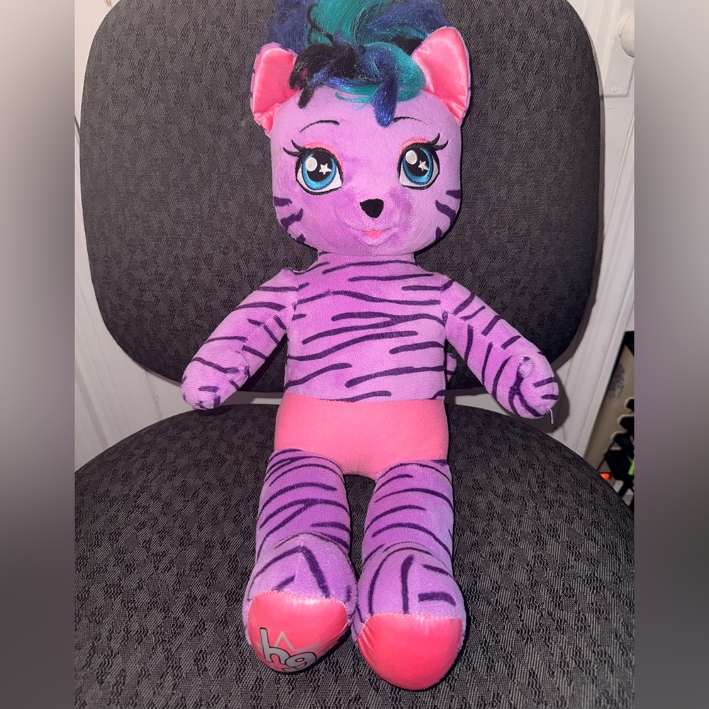 Build A Bear “Teagan” Purple Tiger Plush: 20” Tall